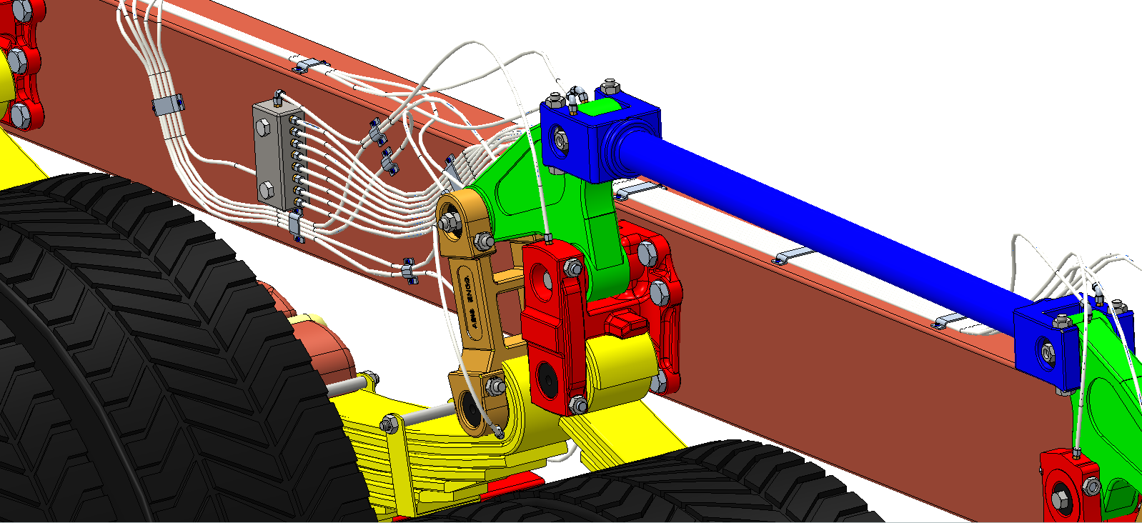 卡车双联轴悬架